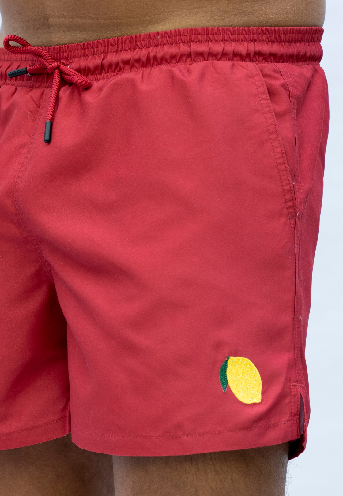 Lemon Plain Father & Son Swim Trunks