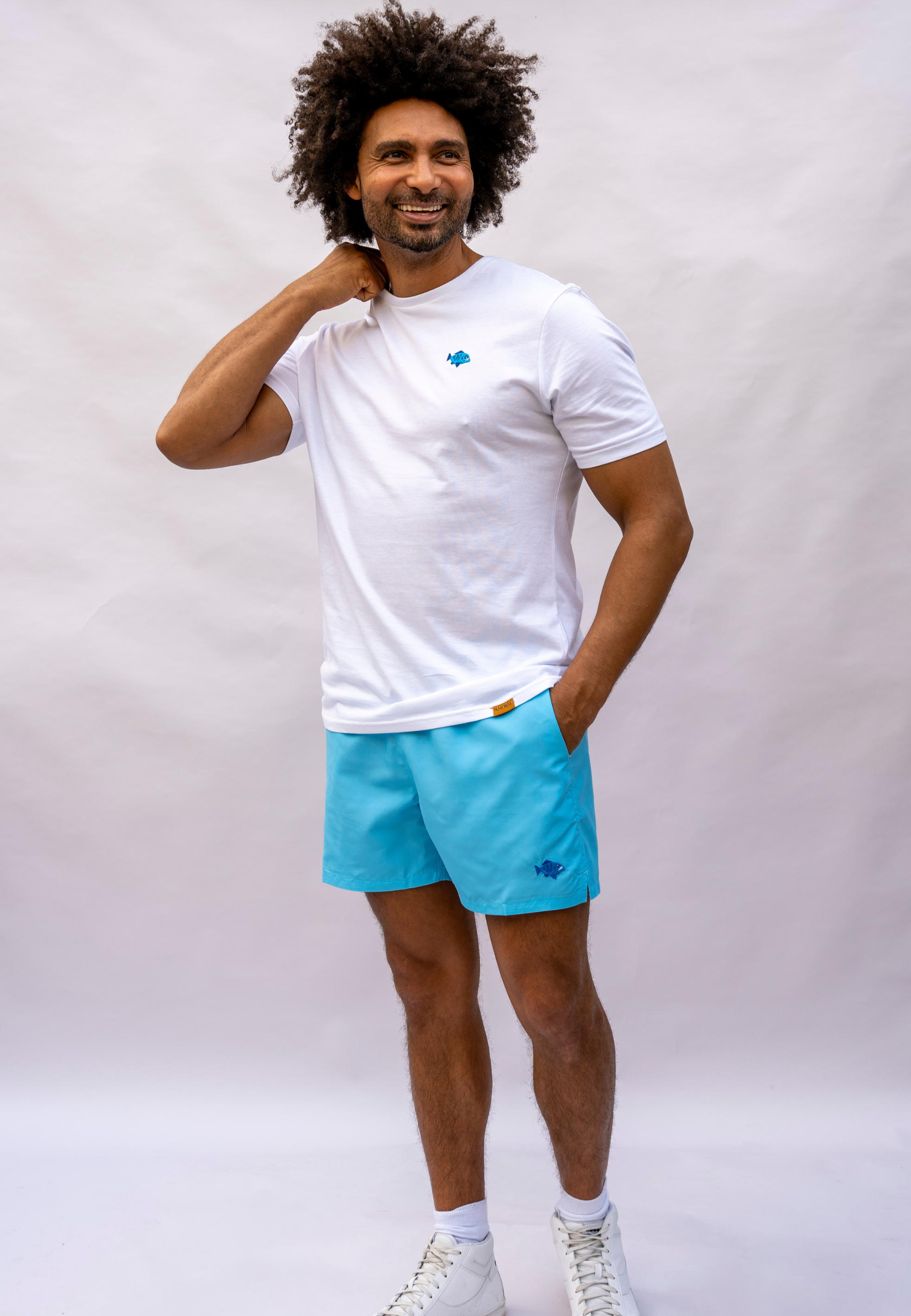 Piranha Plain Swim Trunks and T-shirt Bundle