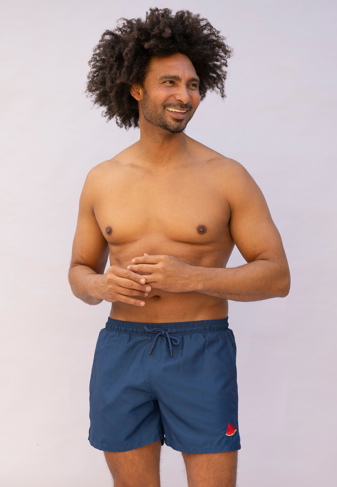 Watermelon Plain Father & Son Swim Trunks