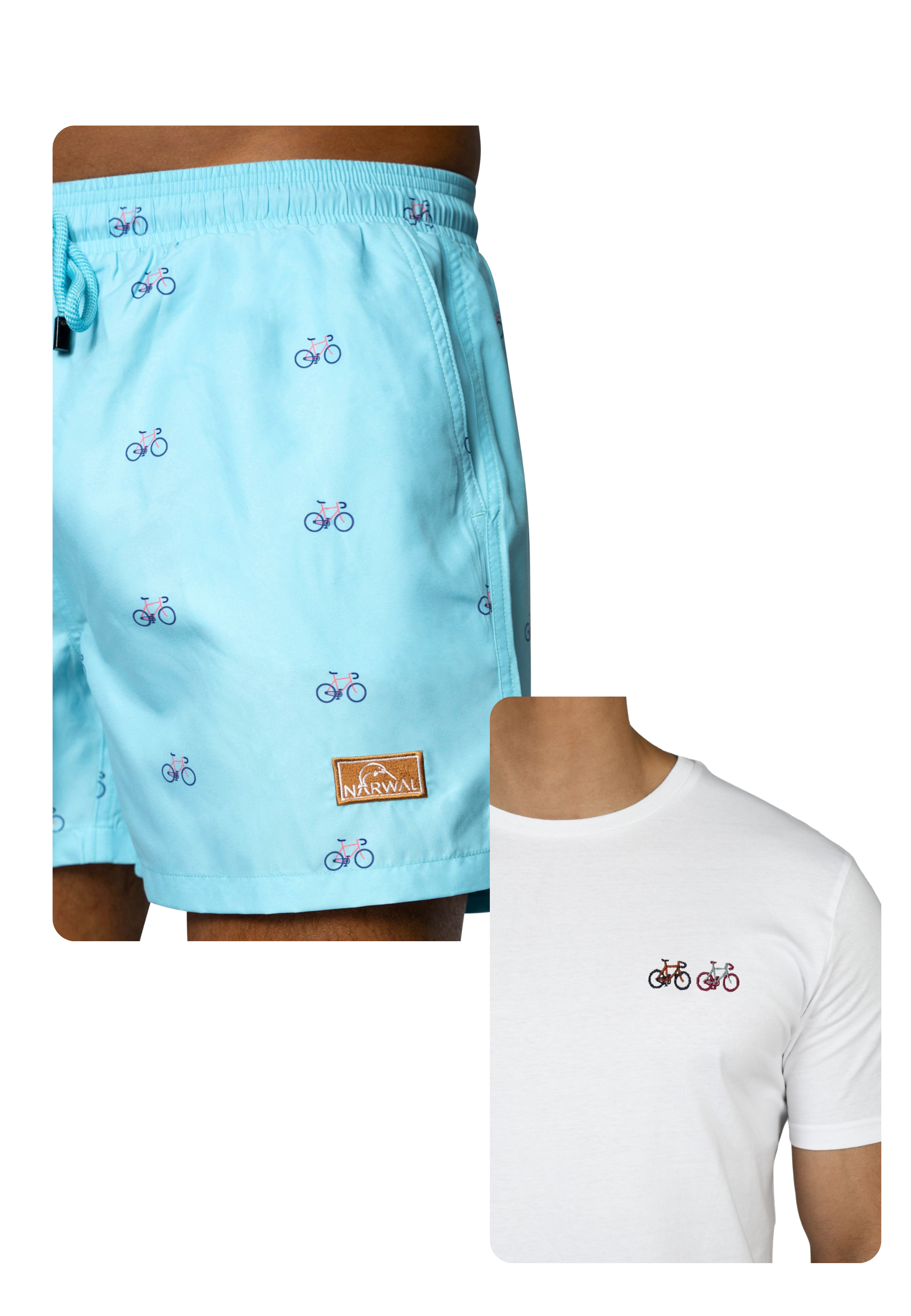 Bicycle Swim Trunks and T-shirt Bundle