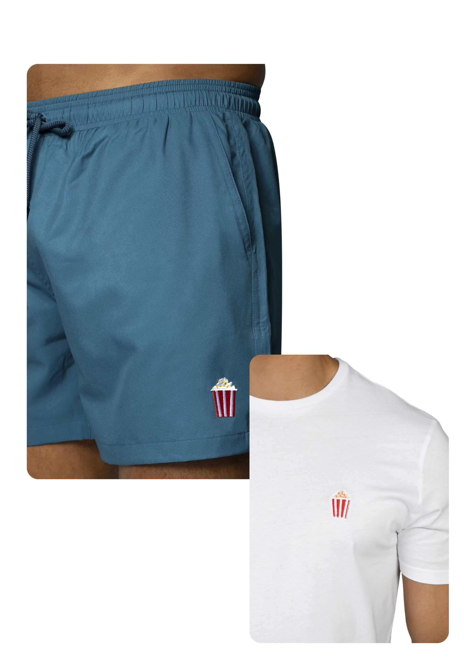 Popcorn Coco Swim Trunks and T-shirt Bundle