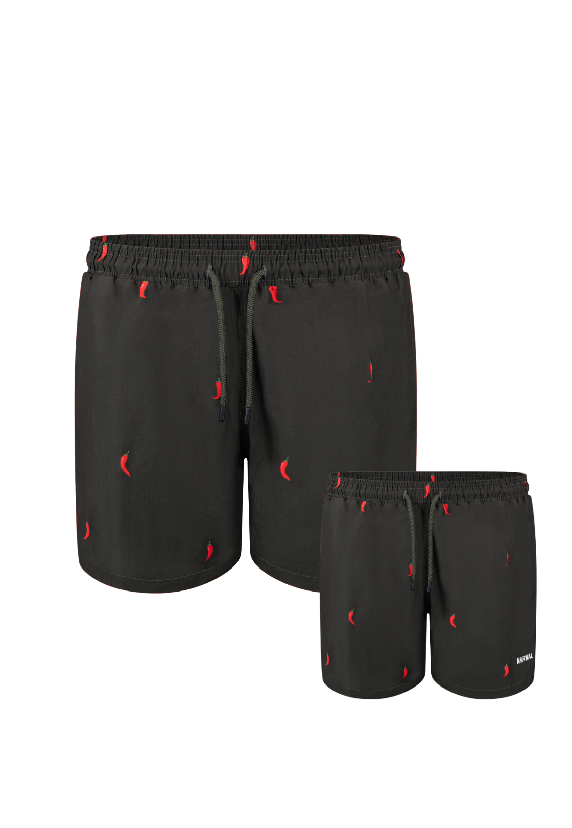 Pepper Print Father & Son Swim Trunks