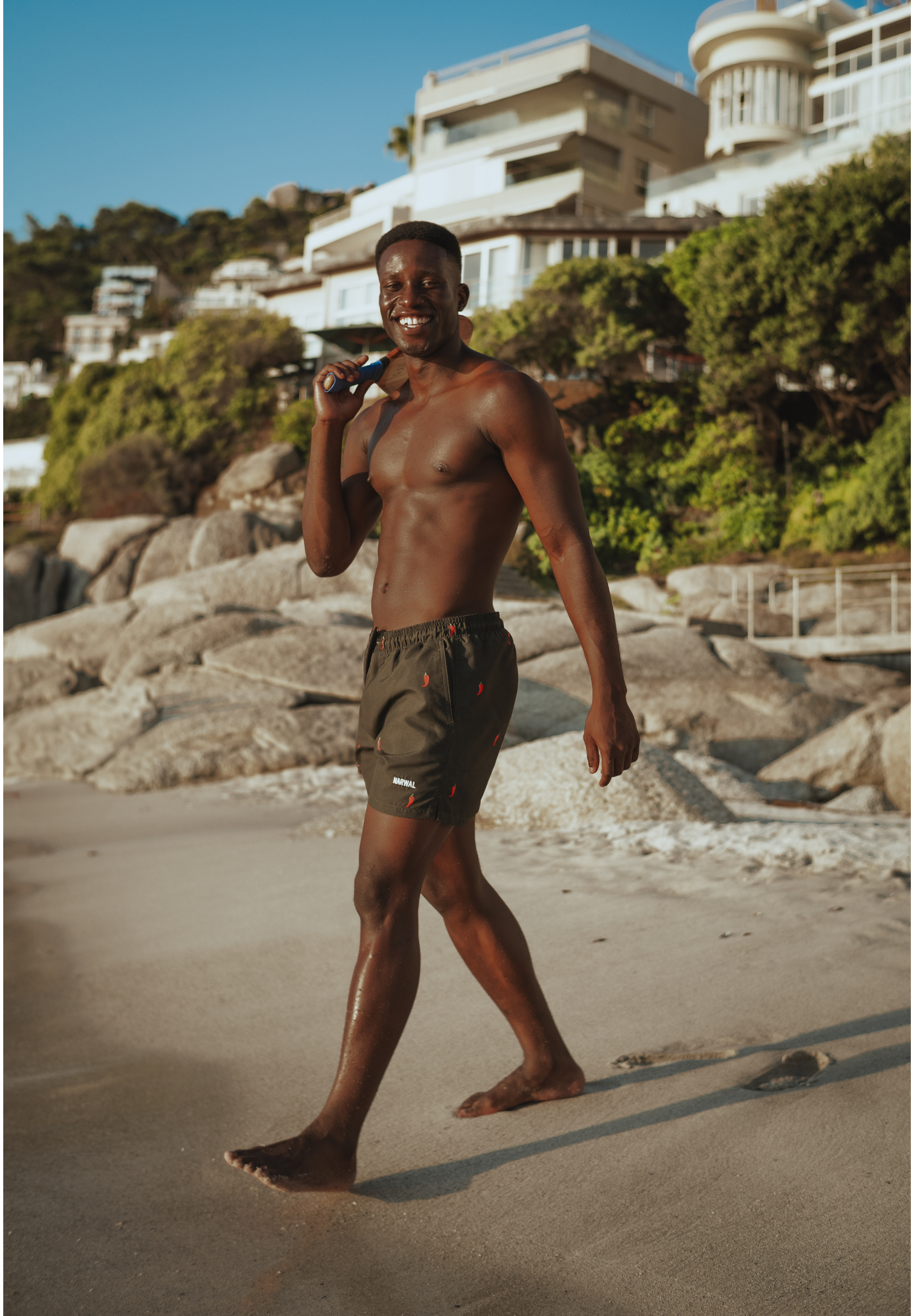 Pepper Print Father & Son Swim Trunks